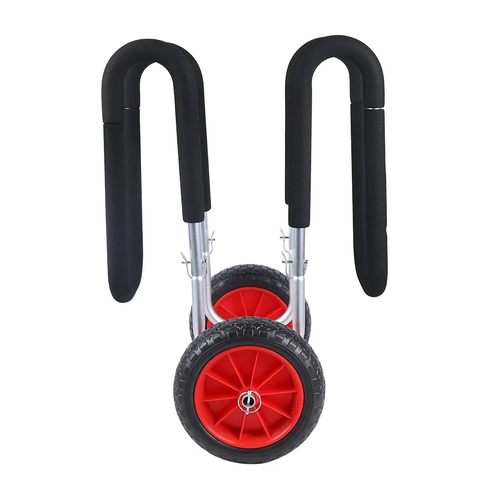 Portable Surfboard Beach Carrier Cart, Double SUP Airless Cart Beach Trailer, Aviation Aluminum Solid PU Wheel Stand-Up Paddle Board Veneer Cart