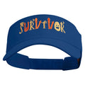 Spooky Survivor Embroidered Cotton Twill Sun Visor - Royal OSFM