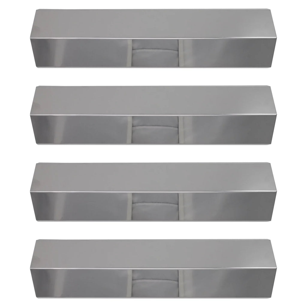 4-Pack BBQ Grill Heat Shield Plate Tent Replacement Parts for Charmglow 810-8410-F - matching Barbeque Stainless Steel Flame Tamer, Guard, Deflector, Flavorizer Bar, Vaporizer Bar, Burner protector 15"