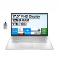 2021  17.3" FHD IPS 250 Nits Laptop Computer, 11th Gen  Core i5-1155G7 Processor, 12GB RAM, 1TB HDD, Backlit Keyboard,  Iris Xe Graphics, HD Webcam, HD Audio, Win 11, Silver, 32GB USB Card