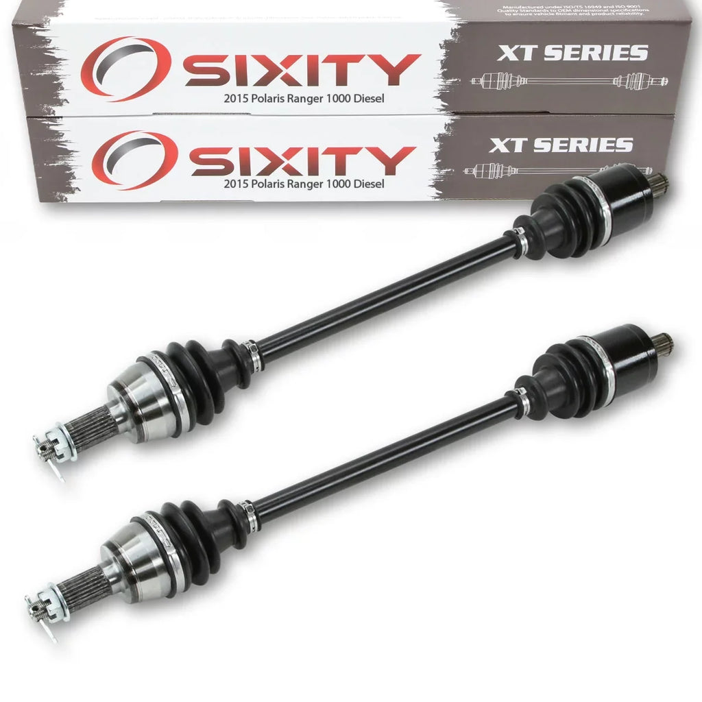 2 pc Sixity XT Front Left Right Axle matching with Polaris Ranger 1000 Diesel 2015 - R15RTAD1AA EA 4X4