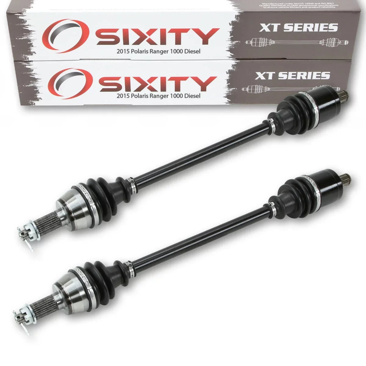 2 pc Sixity XT Front Left Right Axle matching with Polaris Ranger 1000 Diesel 2015 - R15RTAD1AA EA 4X4
