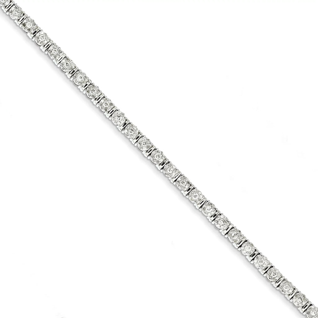 Carat Wt- 2ct. 14k White Gold Diamond Tennis Bracelet