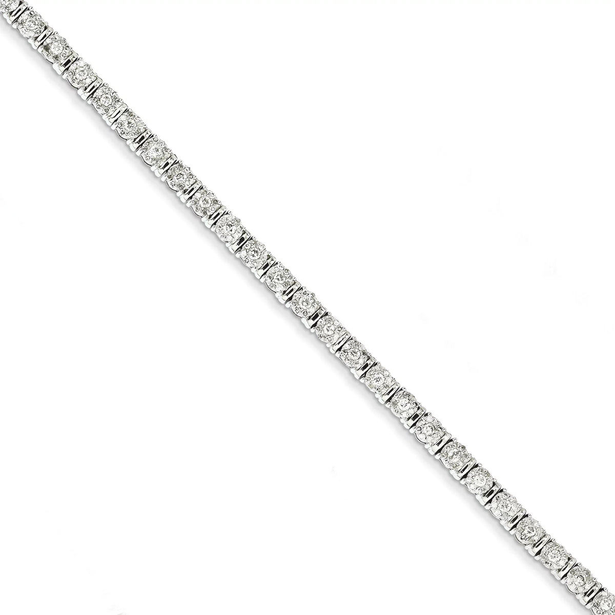 Carat Wt- 2ct. 14k White Gold Diamond Tennis Bracelet