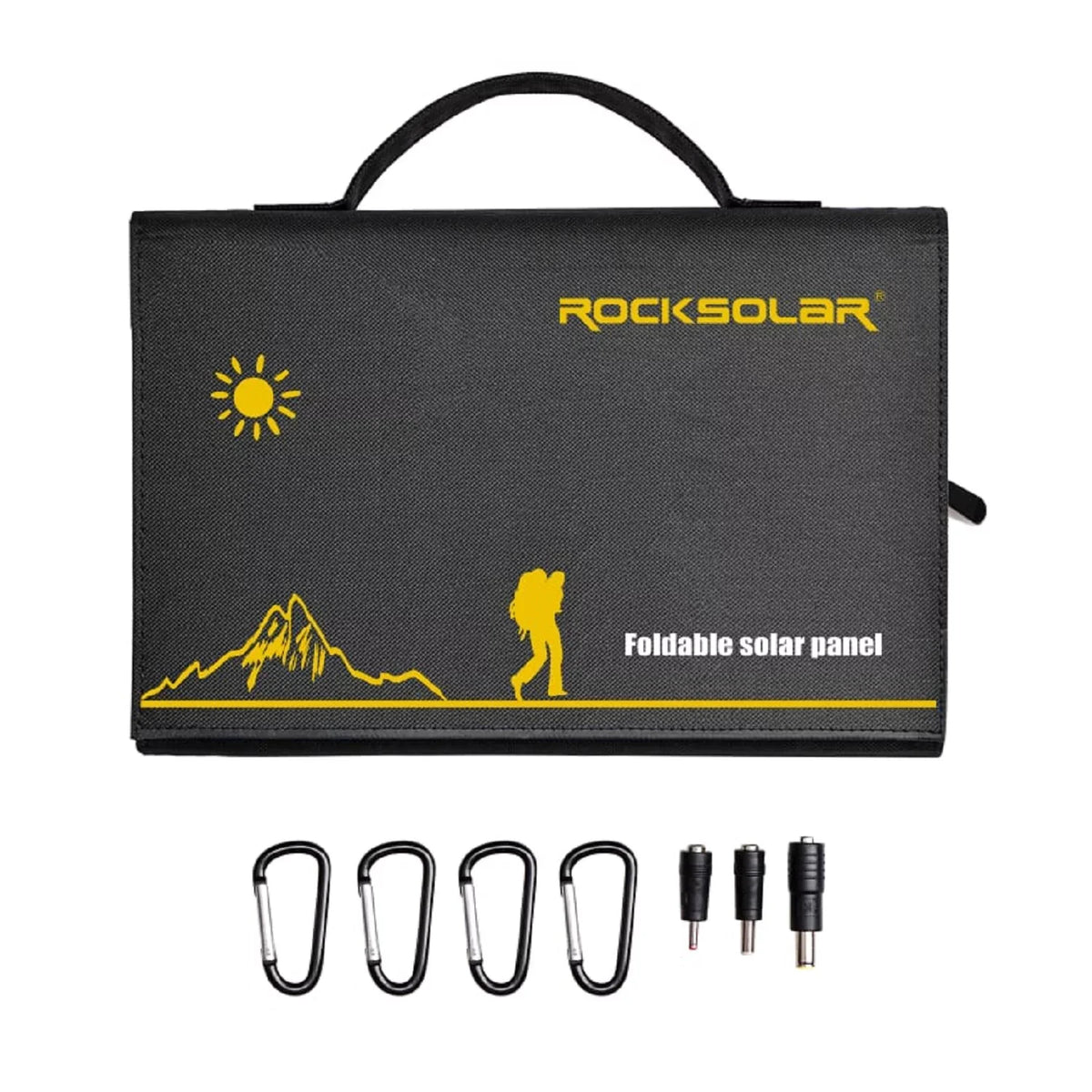 ROCKSOLAR 60W 12V Foldable Solar Panel, Portable USB Solar Battery Charger
