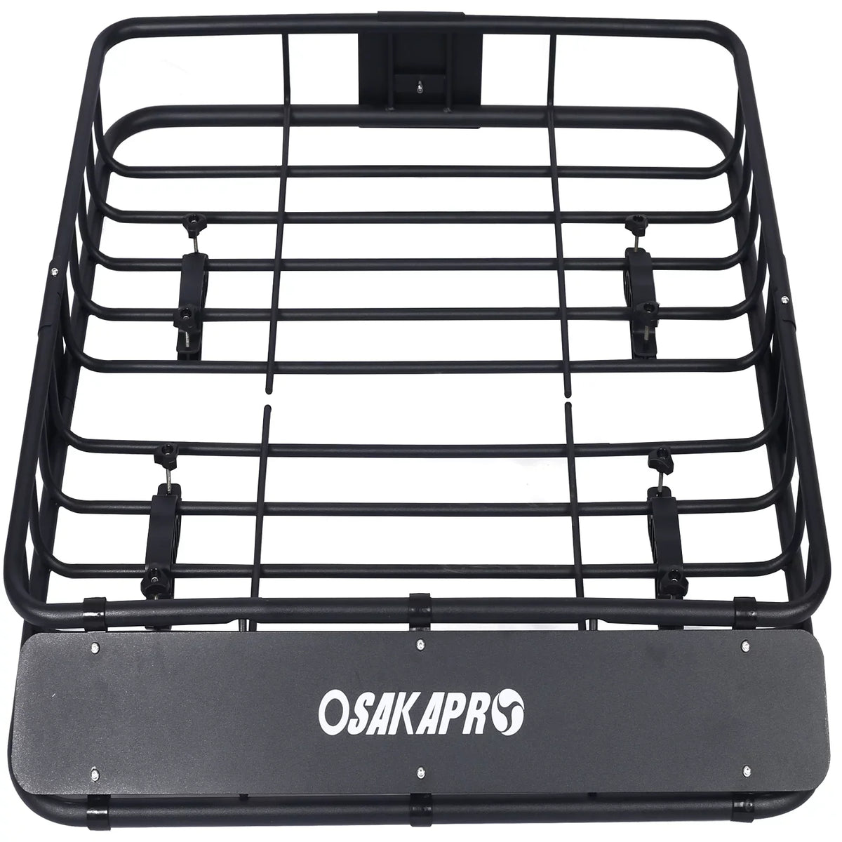 Universal Fit Black Steel Top Mount Roof Rack 43" Heavy-Duty Steel Weatherproof - Rooftop Cargo Carrier Basket