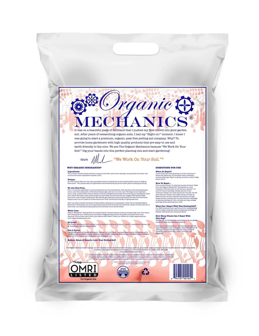 Organic Mechanics All Purpose Peat Free Container Blend Potting Soil, 2 cu ft