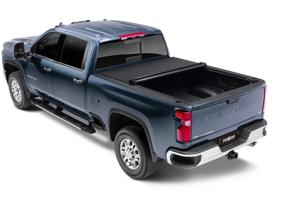 RealTruck TruXedo Pro X15 Soft Roll Up Truck Bed Tonneau shield | 1473301 | suitable with 2020-2021 Chevy/GMC Silverado/Sierra 2500/3500HD 6' 10" Bed (82.2")