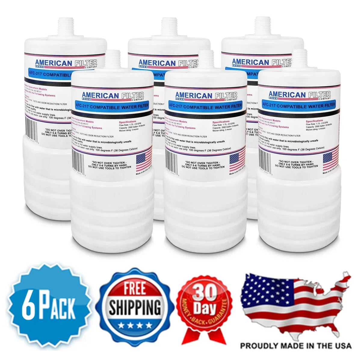AFC Brand , aqua Filter Cartridge , Model # AFC-APH-217 , appropriate with 3M® CFS217-H - 6 Pack - Made in U.S.A.