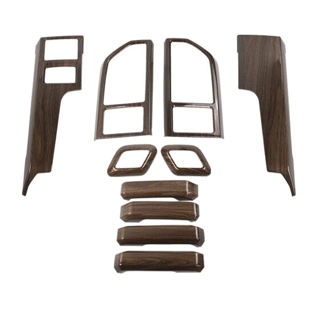 Teledu F150 + Wood Grain Interior Center Console Decoration Trim protector Kit