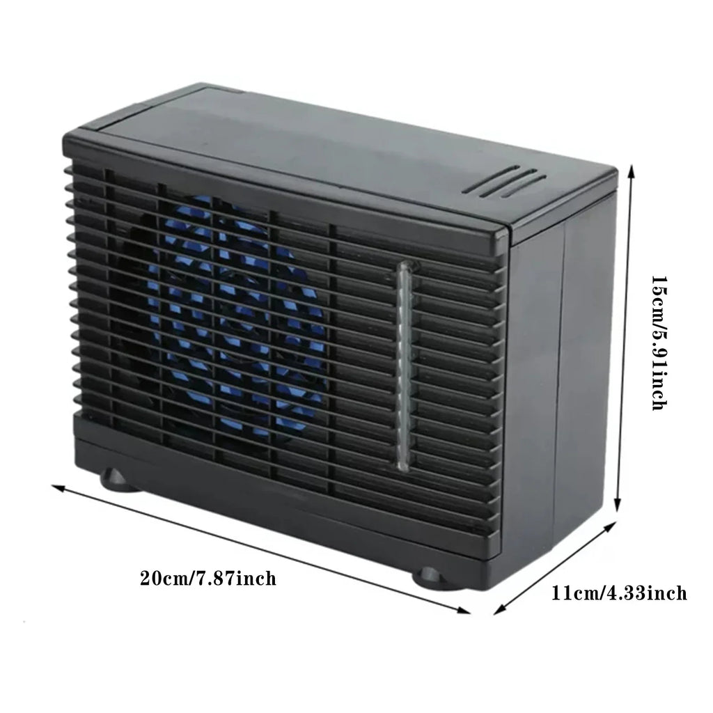 ZiSUGP Portable 12V Car Truck Home Mini Air Conditioner Evaporative liquid Cooler Fan Evaporative Air Conditioner Car Air Conditioner Car Phone Holder