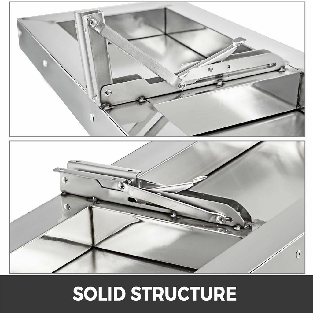 VEVOR Concession Shelf 48L x 12W inch Stainless Steel Drop Down Folding Serving Food Shelf Stand Serving for Concession Trailer Serving Window