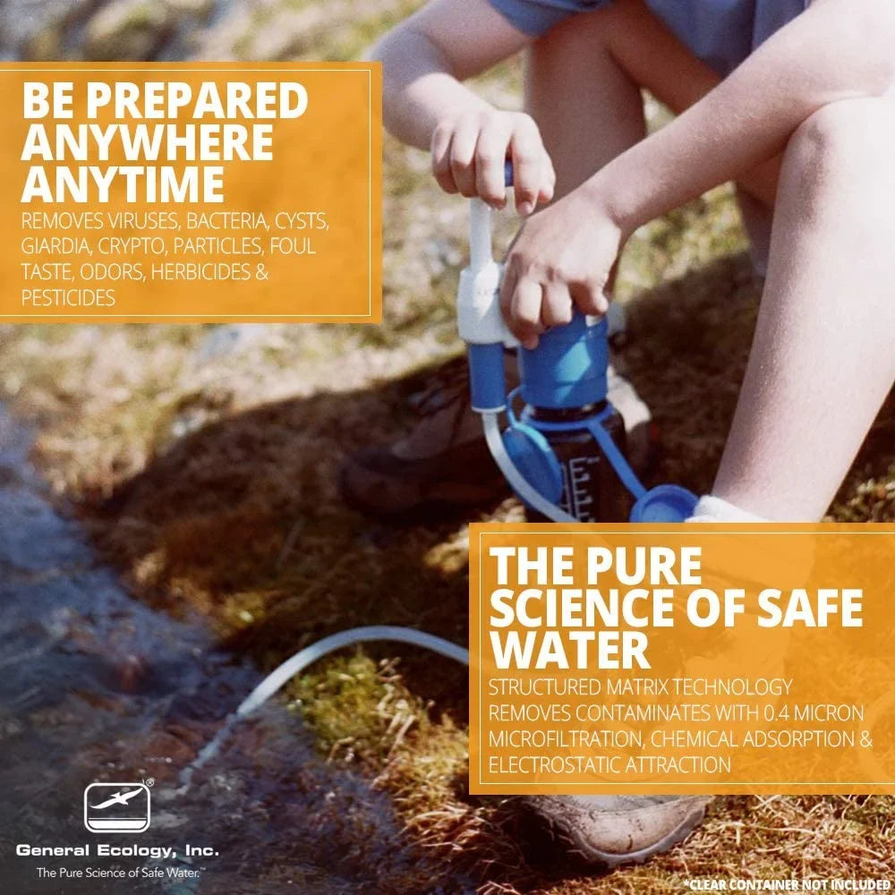 JIAH Ecology 322200 First Need XLE Elite aqua Filter for Camping (Emergency aqua Purification - Removes Viruses, Bacteria and Cysts)