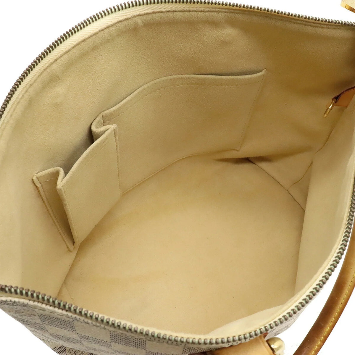 Authenticated Used LOUIS VUITTON Louis Vuitton Damier Azur Saleya PM Handbag Tote Bag Shoulder N51186