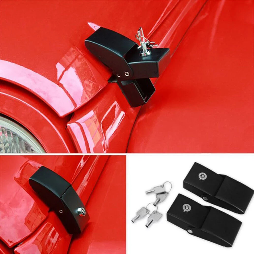 Jahy2Tech Locking Hood Latch Pins Kit for Jeep Wrangler JK JKU - Strong & Stylish - Easy Installation - High-superior Materials