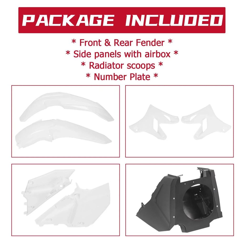 Kojem Restyle Plastic Complete Kit for 2002-2014 Yamaha YZ125 YZ250 White
