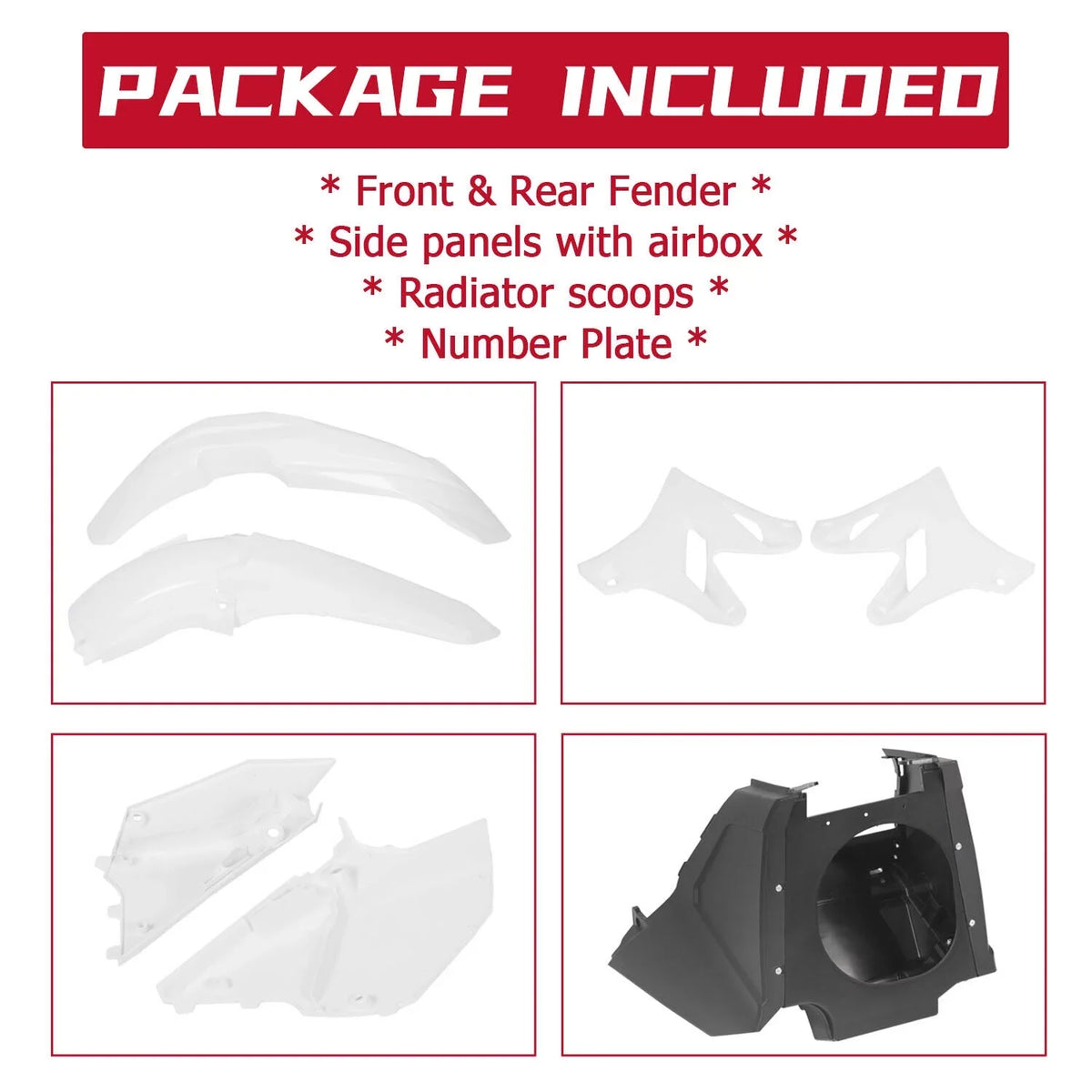 Kojem Restyle Plastic Complete Kit for 2002-2014 Yamaha YZ125 YZ250 White