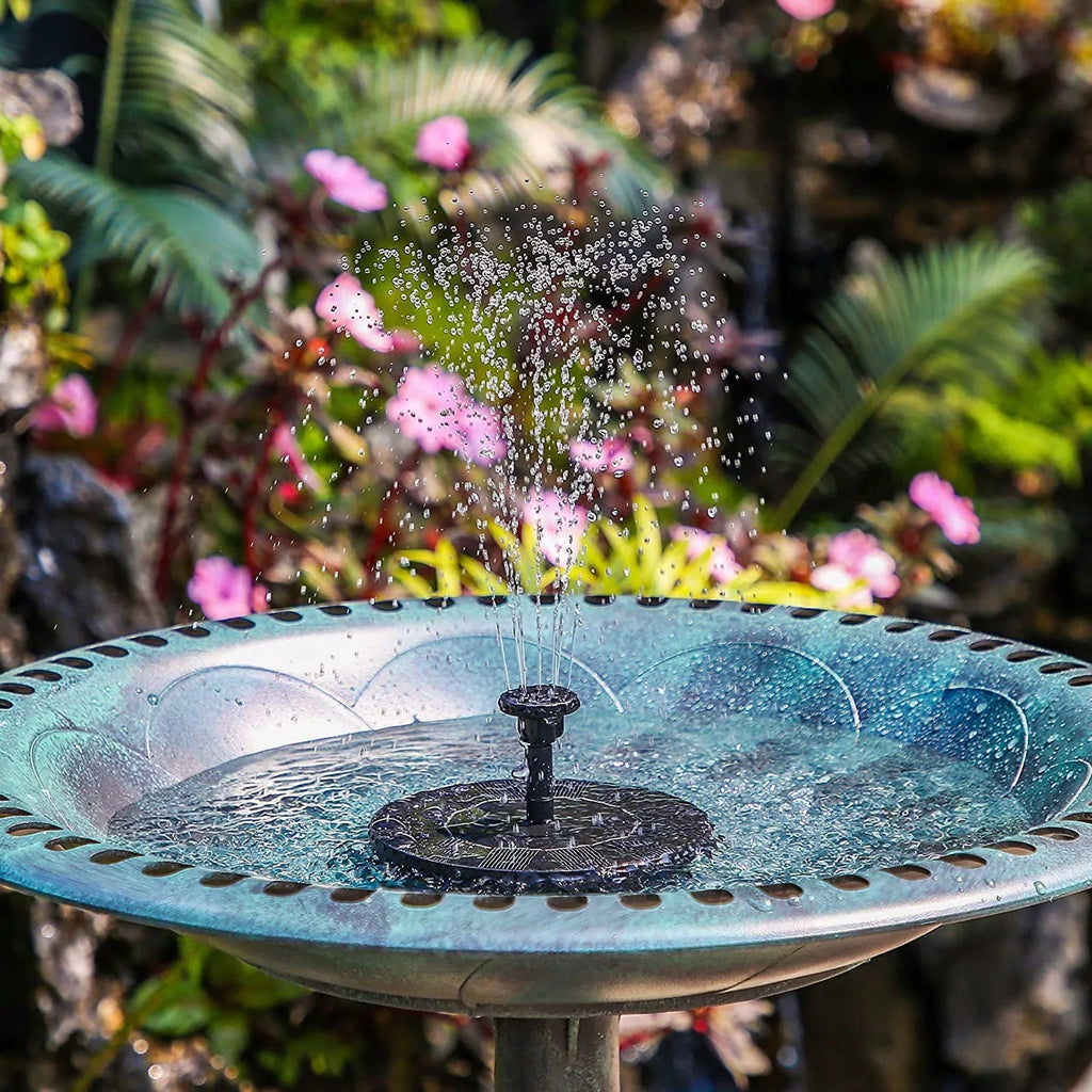 YHAIOGS Solar Pump Freestanding Floating Solar Bird Bath aqua Pump Garden Bird Bath Decor
