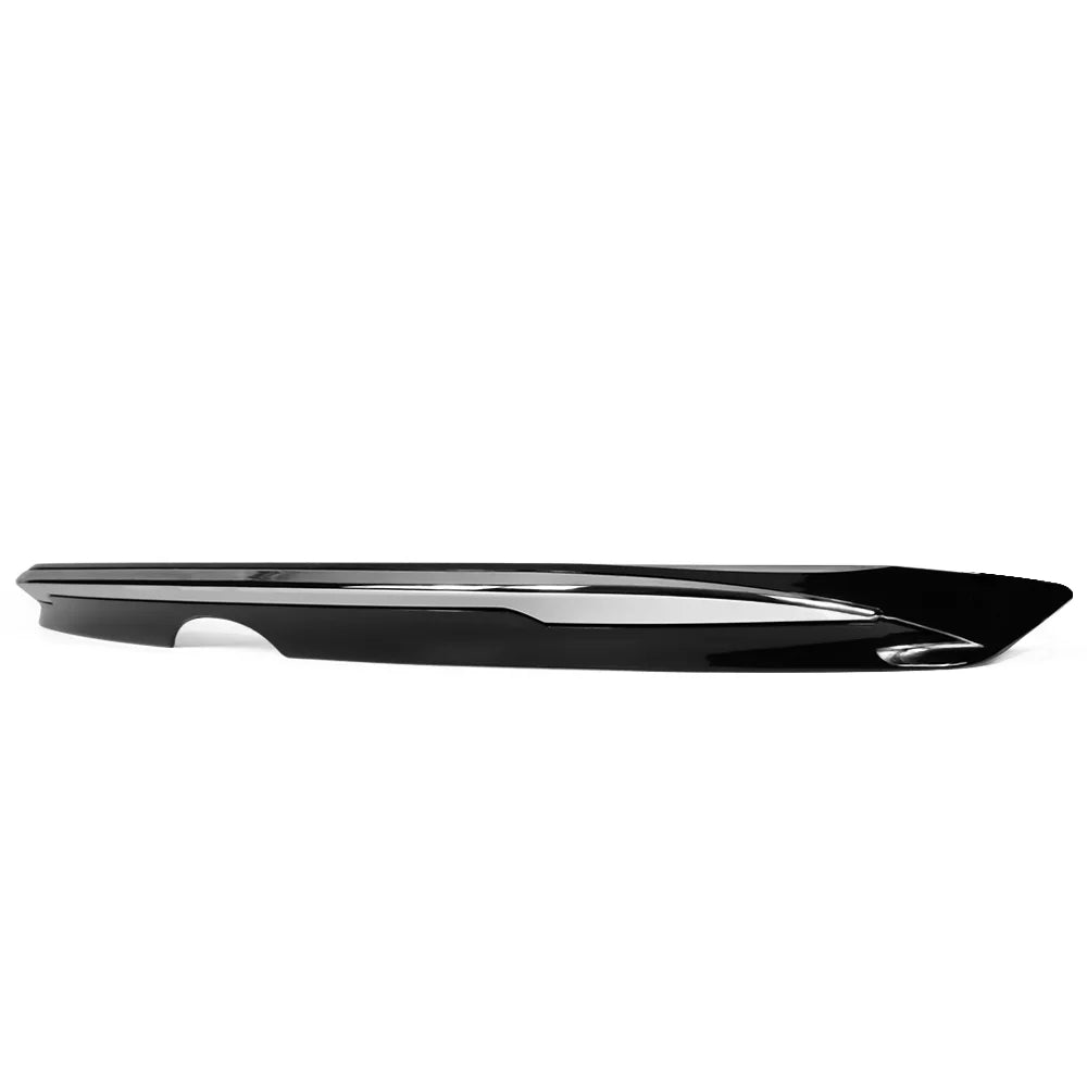 Ikon Motorsports suitable with 18-23  Camry LE MD Style Rear Trunk Spoiler Wing Gloss Black With Chrome Trim 2018 2019 2020 2021 2022