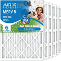 12x20x1 Air Filter MERV 8 Comparable to MPR 700 & FPR 5 Electrostatic Pleated Air Conditioner Filter 6 Pack HVAC AC Premium USA Made 12x20x1 Furnace Filters by AIRX FILTERS WICKED CLEAN AIR.