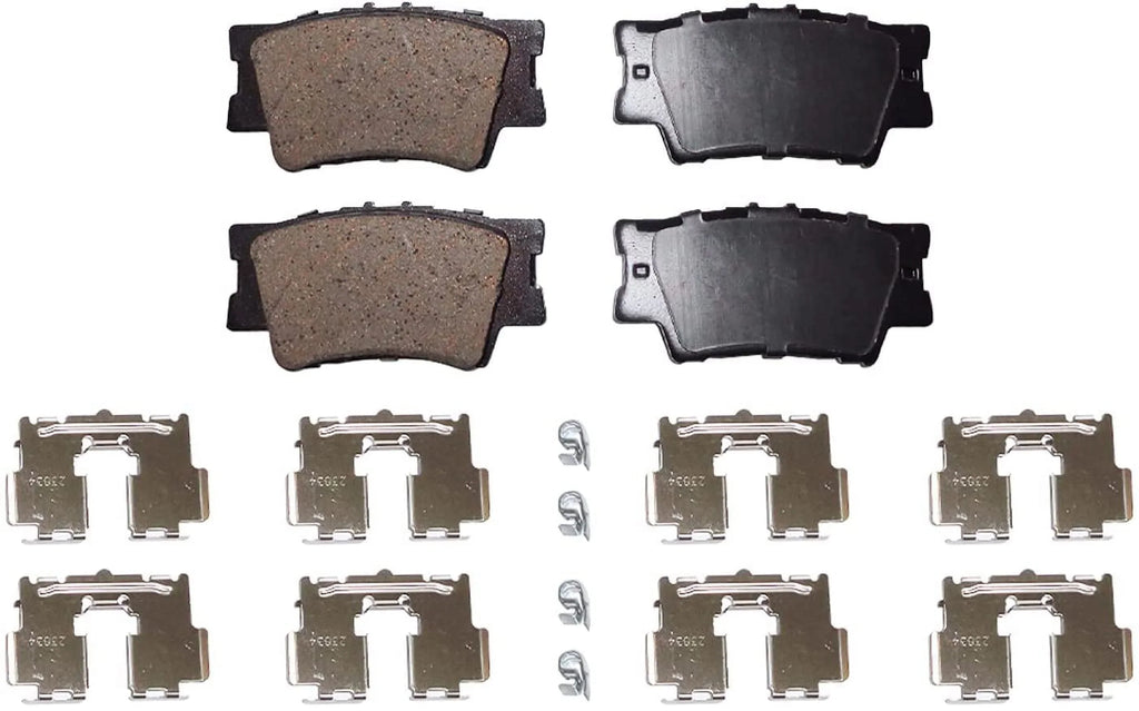 Detroit Axle - Brake Pads for 07-17  Camry 08-18 Avalon Lexus ES300h, 07-18 ES350, 4 Ceramic Brake Pads Front & Rear 2008 2009 2010 2011 2012 2013 2014 2015 2016 2017 Replacement