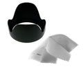 Alpha A3000 Pro Digital Lens Hood (Flower Design) (55mm) + Nwv Direct Microfiber Cleaning Cloth.