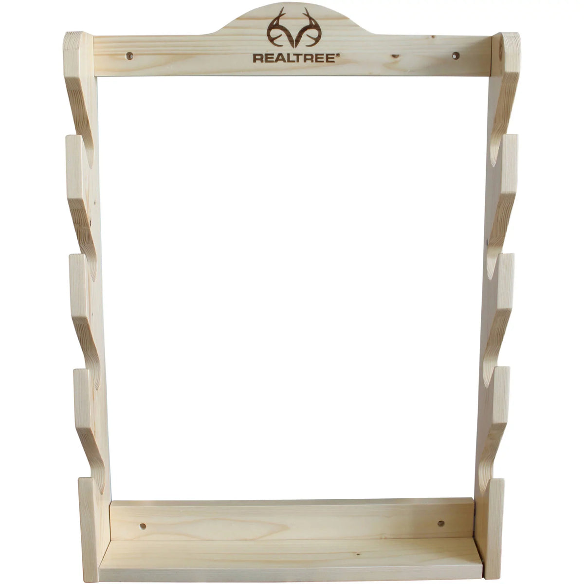 Rush Creek Creations Realtree Solid Pine 4 Gun Wall Rack with Hidden Hardware - Handcrafted - Durable