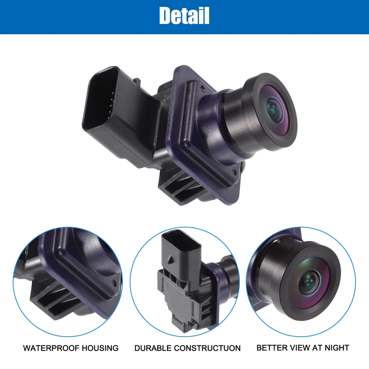 Unique Bargains Car Rear View Back Up Camera Wide Angle Park Assist Reverse Camera for  Edge 15-18 No.F2GZ19G490A