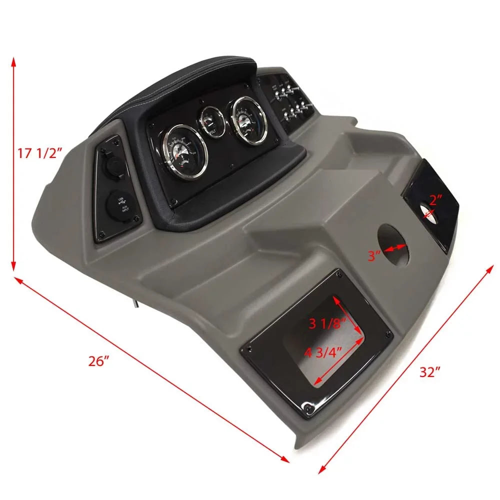 Lowe ship Dash Console Panel 2249445 | Teleflex Mercury 32 Inch Gray