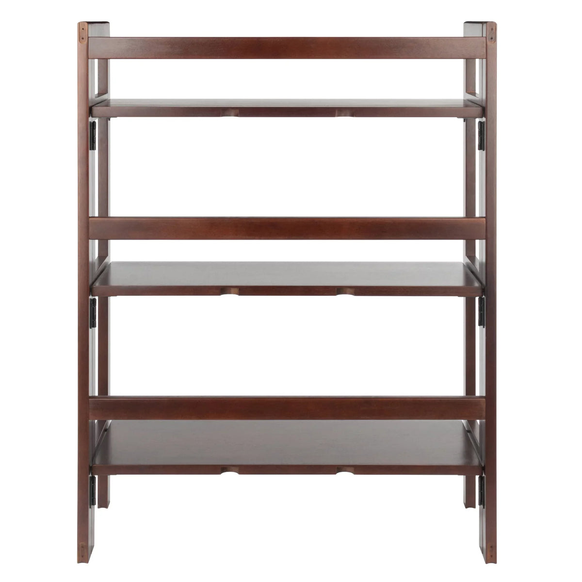 Winsome Wood Terry 3-Tier Foldable Shelf, Stackable, Walnut Finish