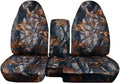 T38-Designcovers Fits 2004-2012  Ranger/Mazda B-Series Camouflage Truck Seat Covers(60/40 Split Bench)w Center Console/Armrest:Opening Console:Gray Tree