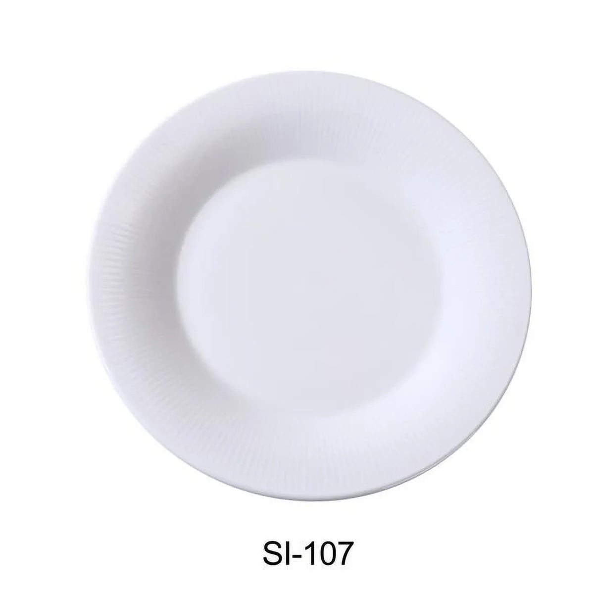 Siena Porcelain Round Plate, Bone White - Pack of 36. Yanco SI-107 7 in