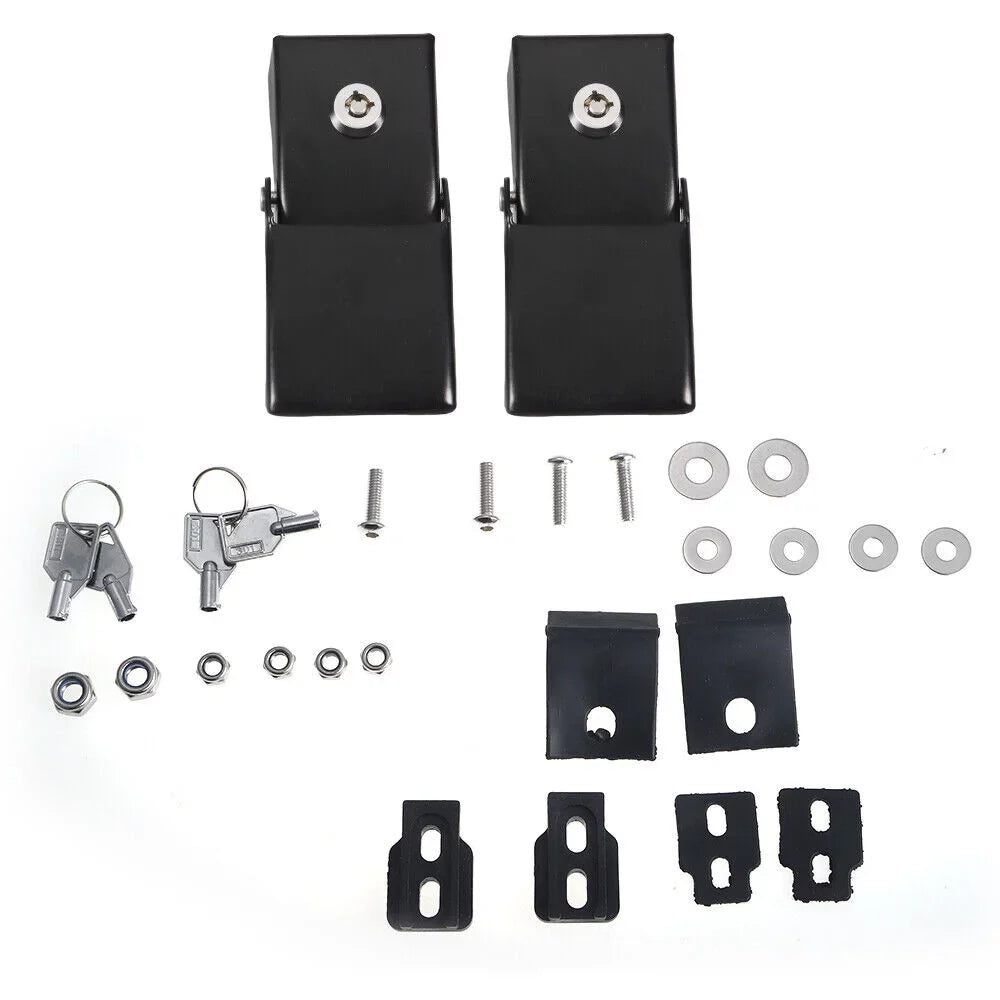 Jahy2Tech Locking Hood Latch Pins Kit for Jeep Wrangler JK JKU - Strong & Stylish - Easy Installation - High-superior Materials
