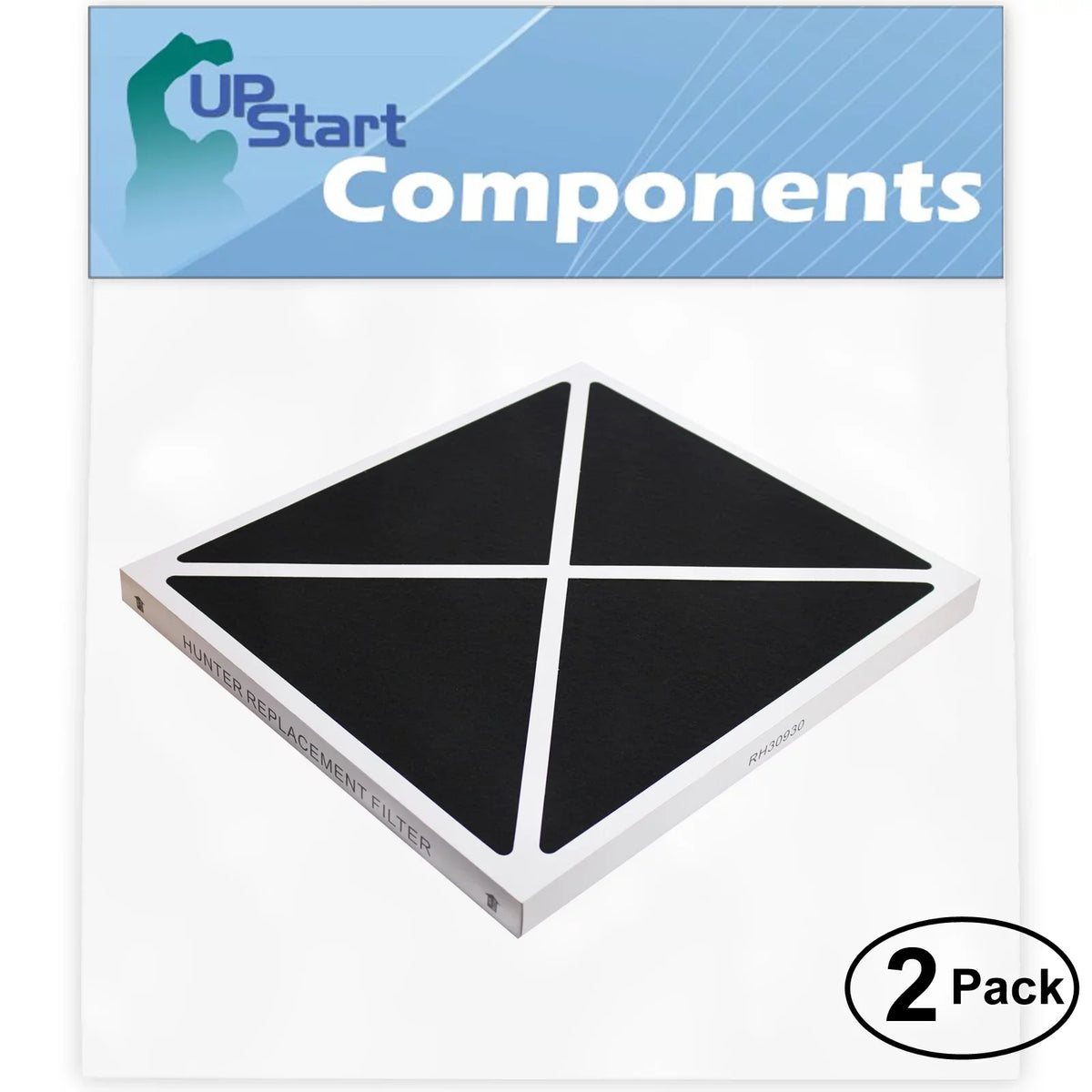 2-Pack Replacement for Hunter HR30374 Air Purifier Filter - suitable with Hunter 30930 Air Filter