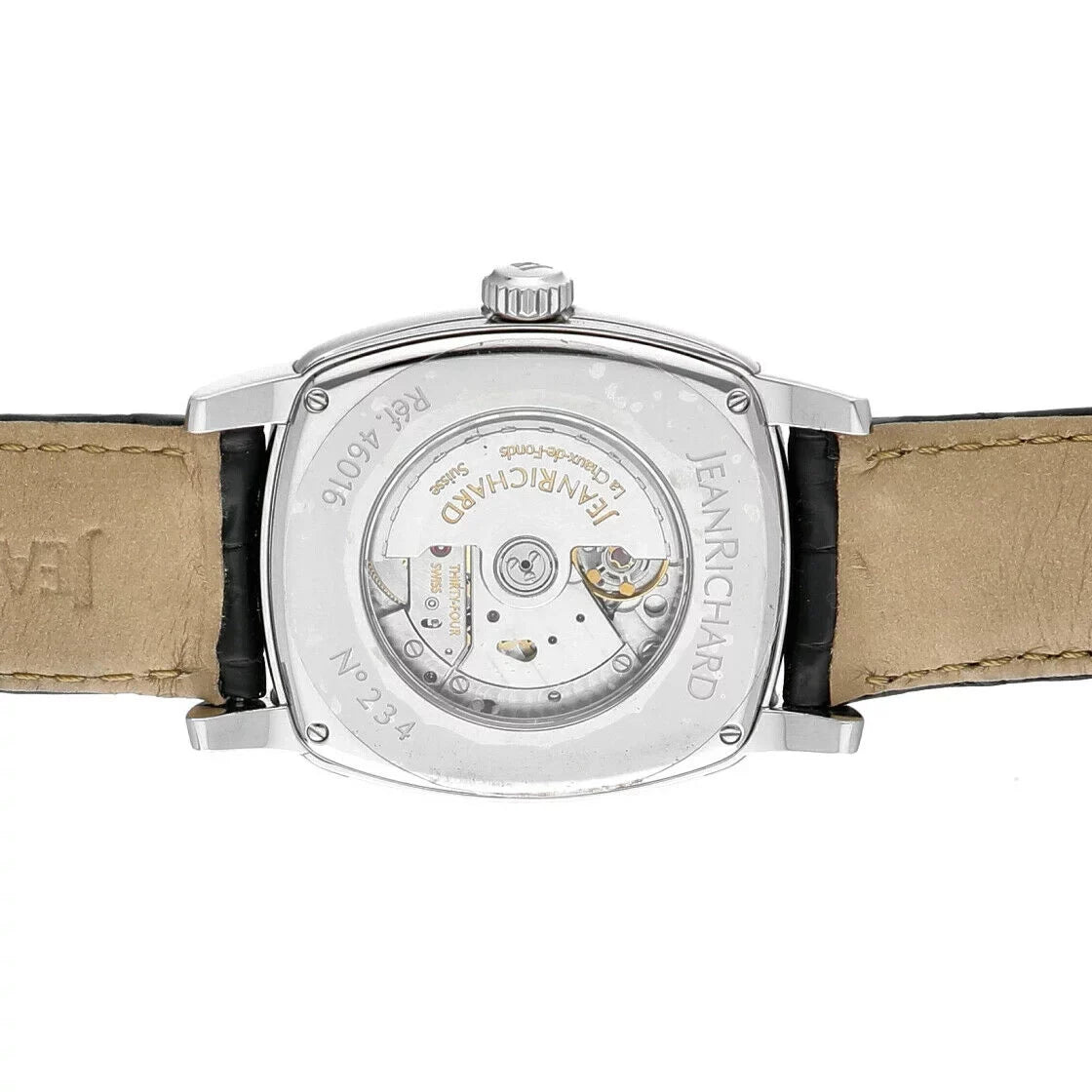 Jean Richard 46016 TV Screen XL Moonphase Steel Leather Automatic Men's Watch