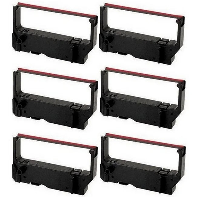 Printer Ribbons (6/PK) (30982001BR). PrinterDash appropriate Replacement for Star-Micronics MP-200 Series/MP-235/MP-242/MP-292/MP-512/SP-200 Series/SP-212/SP-242/SP-500/SP-2000 Black/Red P.O.S