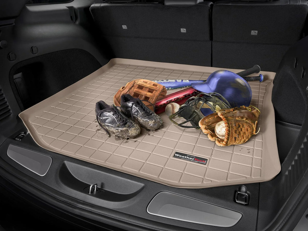 WeatherTech Cargo Trunk Liner with Bumper Protector suitable with 2010-2014 Subaru Outback - Behind 2nd Row Seating With Bumper Protector, Black