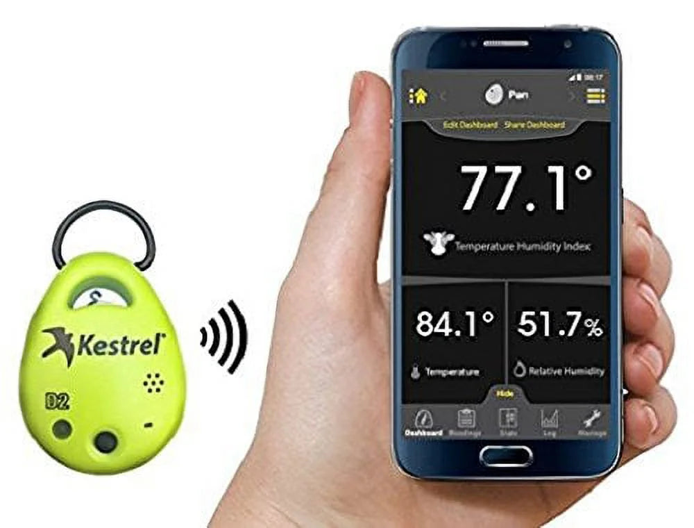 Kestrel DROP D2AG Livestock Heat Stress Monitor, HiViz Green