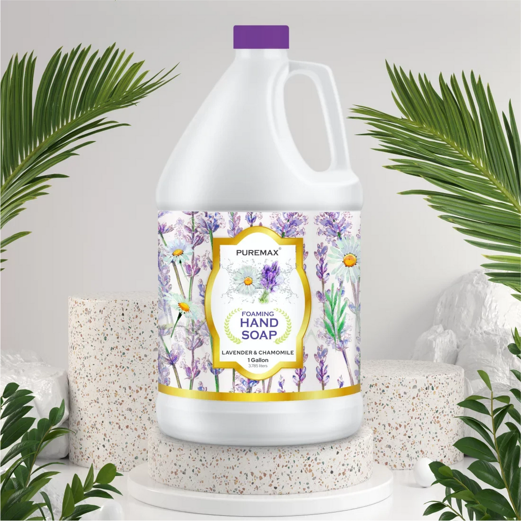 Puremax Foaming Hand Soap Lavender Refills with Essential Oils | Gentle, Moisturizing  128 fl oz