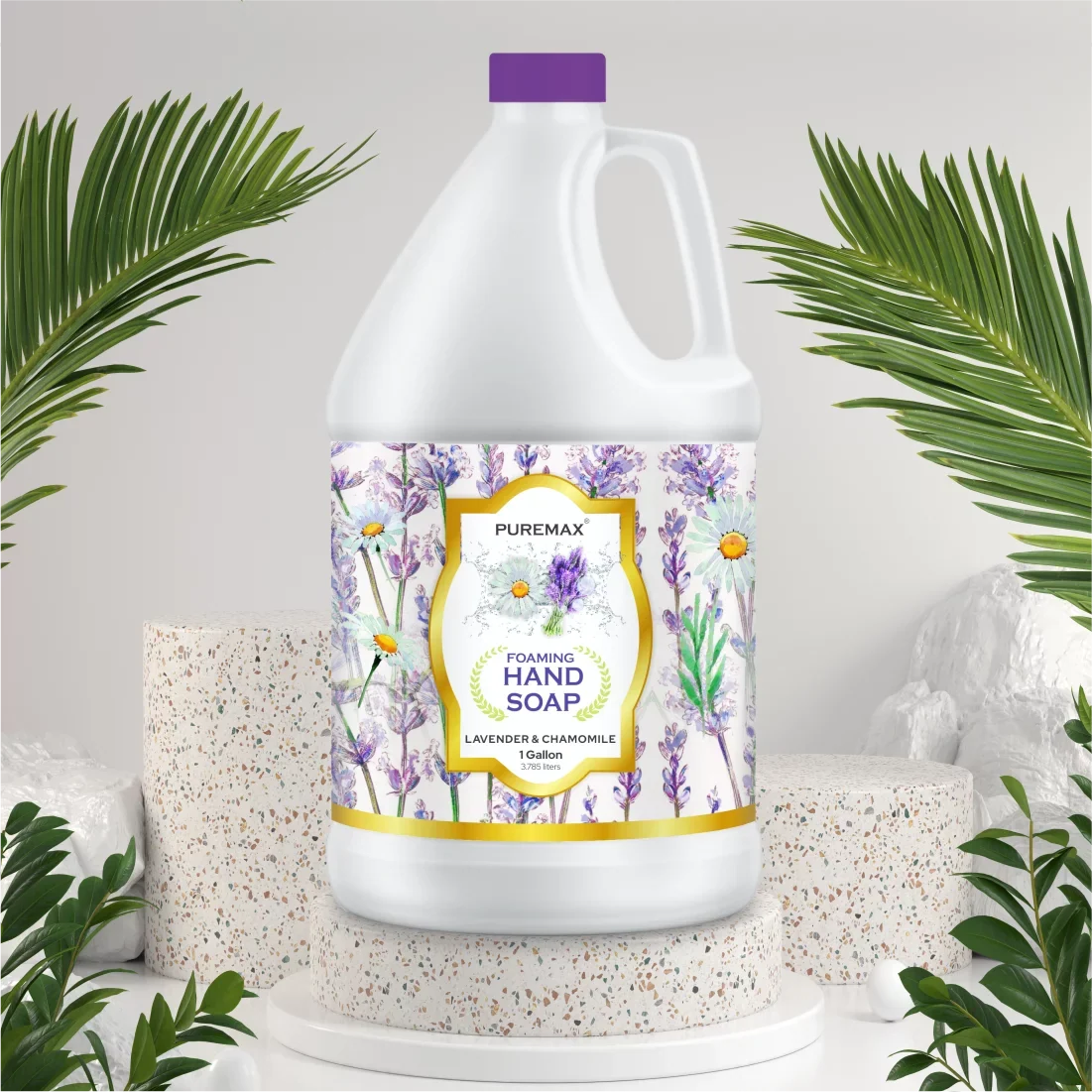 Puremax Foaming Hand Soap Lavender Refills with Essential Oils | Gentle, Moisturizing  128 fl oz