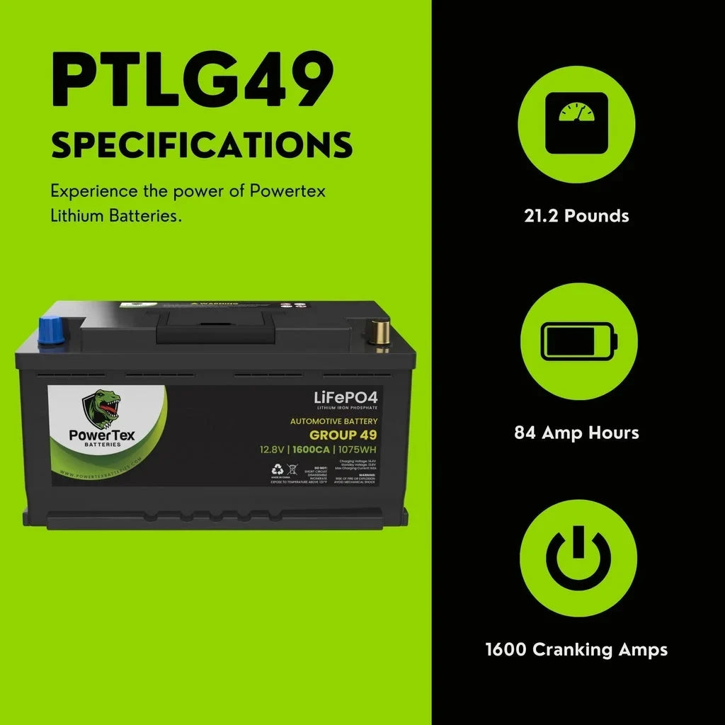 2016  535i Car Battery BCI Group 49 / H8 Replacement Lithium LiFePO4 Automotive Battery
