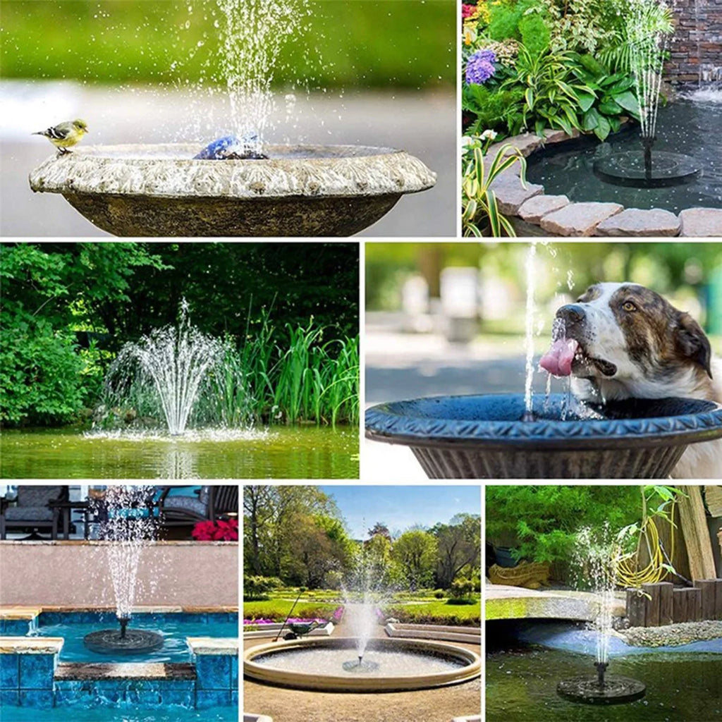 YHAIOGS Solar Pump Freestanding Floating Solar Bird Bath aqua Pump Garden Bird Bath Decor