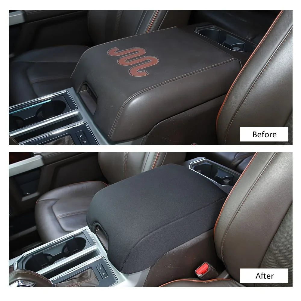 Teledu Center Console Armrest Box protector Soft Pad F150 + Black Accessories