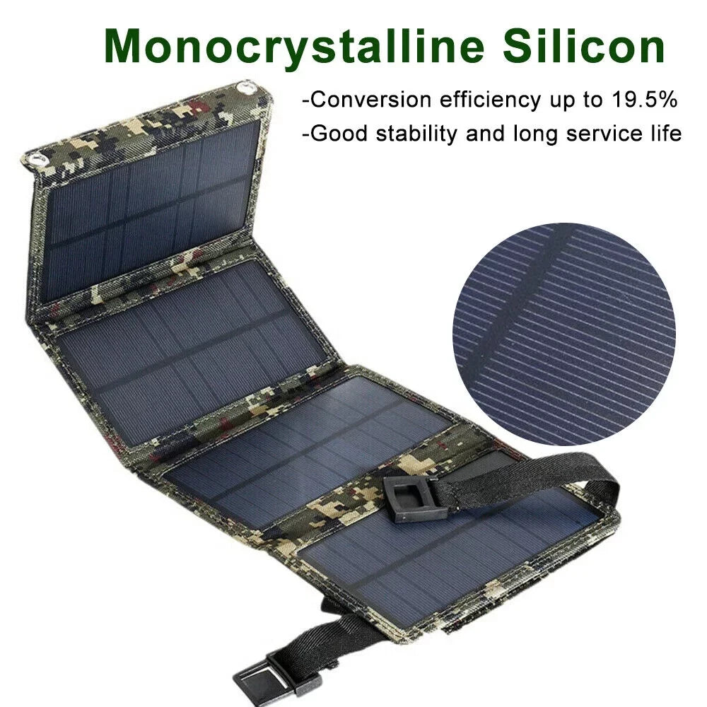 OnemayshipOnemayship Foldable Outdoor 80W USB Solar Panel Portable Phone Charger Camping Hiking Rechargeable Battery High superior