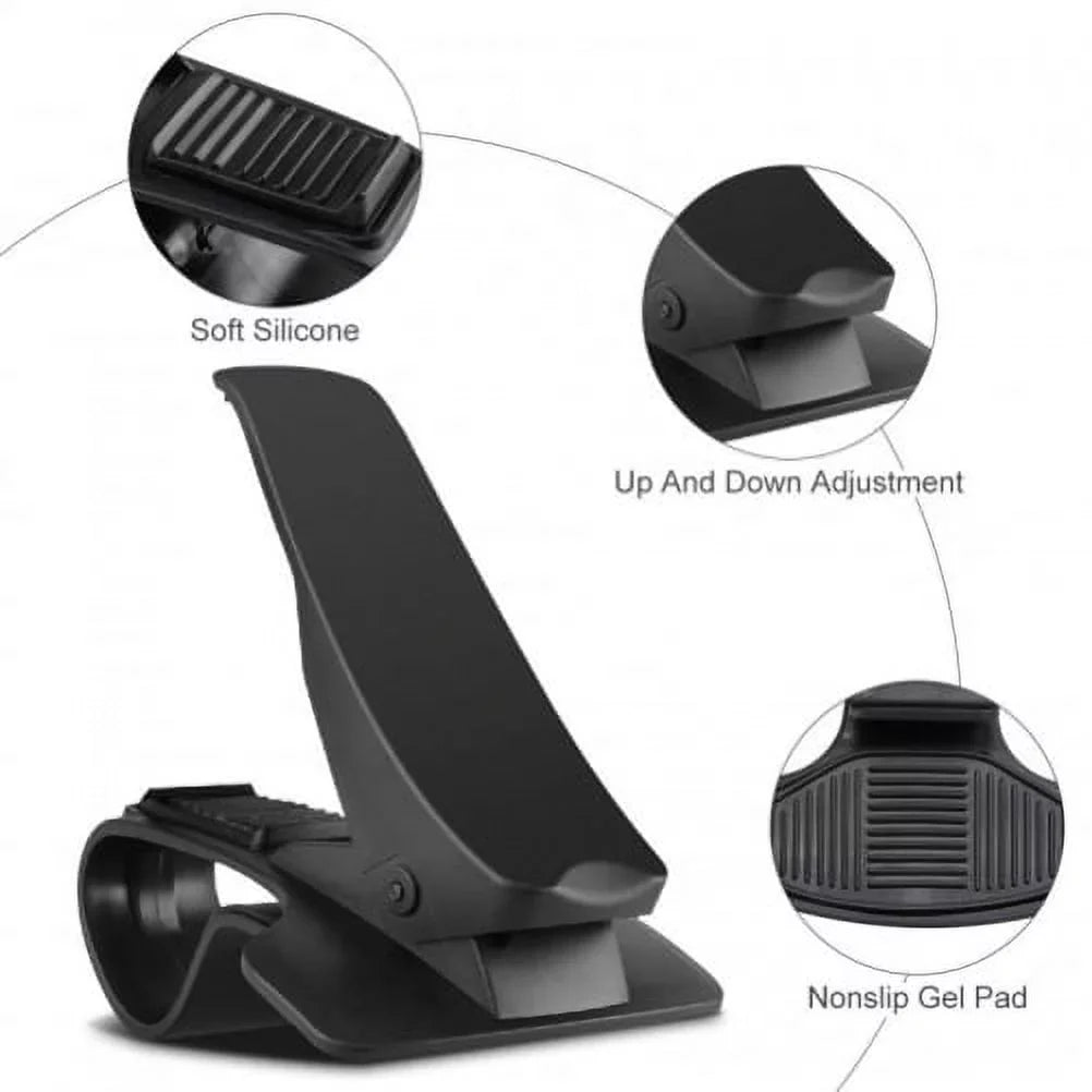 Non-Slip Dash Car Mount w Coiled Micro-USB Charger for  Galaxy Grand Prime Express Prime, J7 Perx, S7 Edge S6 Edge+ Edge Active S5 Active, Note 5 4 3 Mega 2, J5 J3 Emerge, Halo Amp 2