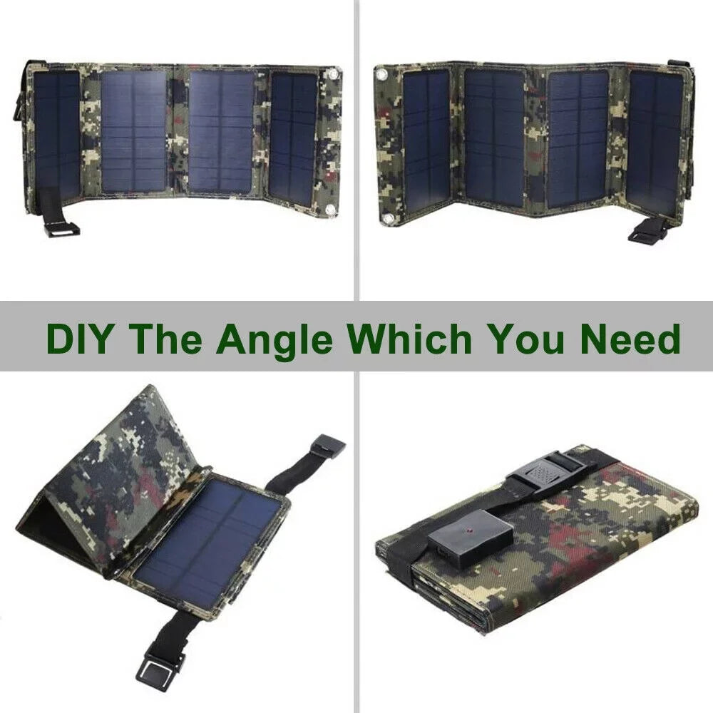 OnemayshipOnemayship Foldable Outdoor 80W USB Solar Panel Portable Phone Charger Camping Hiking Rechargeable Battery High superior