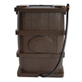 FCMP Outdoor WG4000 45 Gallon Wood Grain Rain aqua Catcher Barrel, Brown