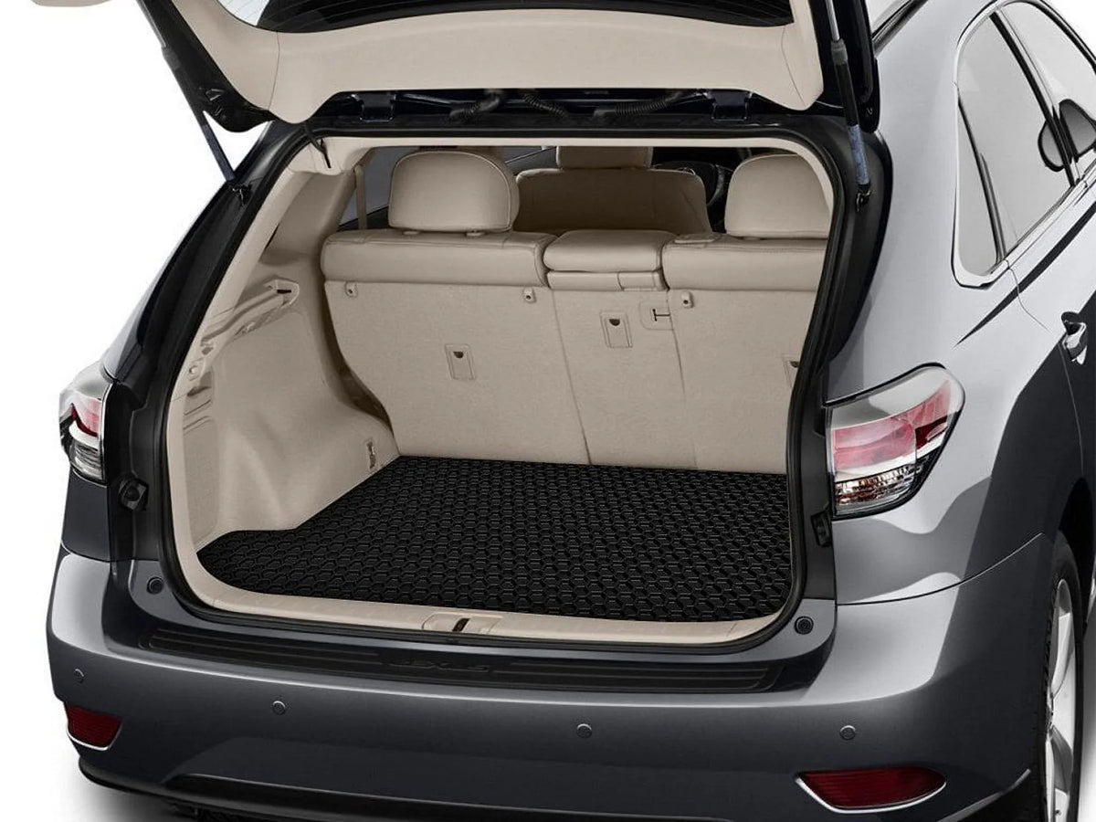 ToughPRO - Cargo Mat matching with  RAV-4 - All elements Heavy Duty (Made in USA) - Black Rubber - 2014