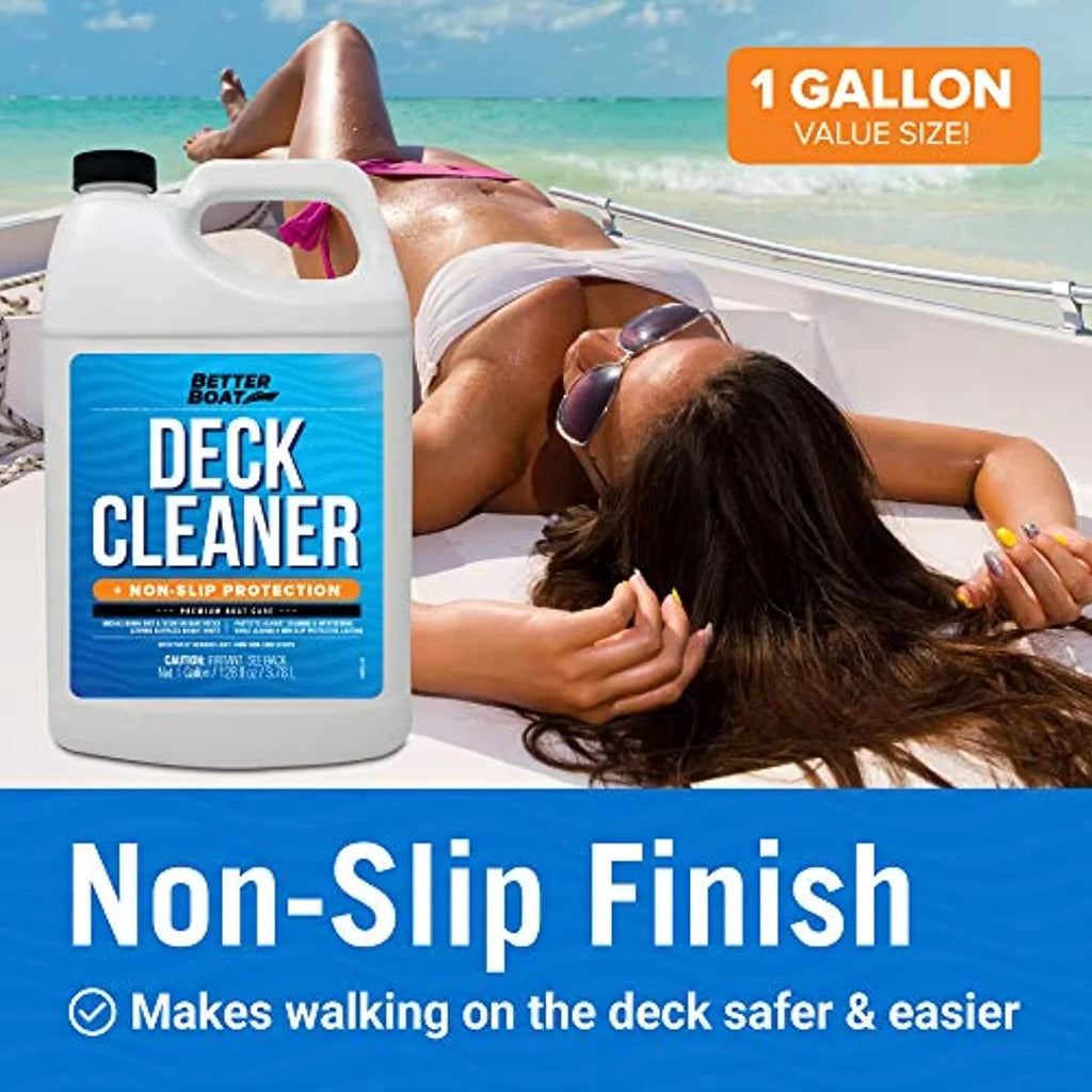 vessel Non Skid Cleaner Deck Cleaner for craft Wash Soap Marine Grade Fiberglass Aluminum craft Cleaner to Clean Anti Stick Surface, Plastic, Vinyl Composite Floor & Hull Sealant Cleaning Supplies Gallon