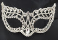 Full Rhinestone Masquerade Venetian Mask Large Pear Shape Crystal